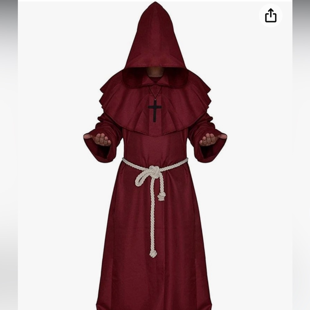 Monk Priest Friar Robe Costume Halloween